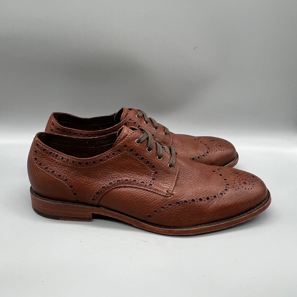 Cole Haan Shoes Mens 10.5 Brown Leather Wingtip Oxford Brogue Lace Up Dress